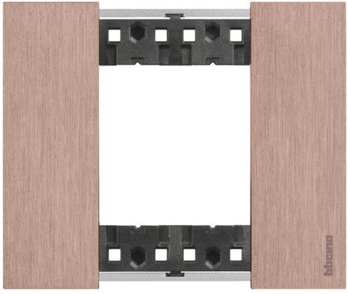 Рамка универсальная Legrand BTicino Living Now 1-м. 2 мод. металл медь картинка